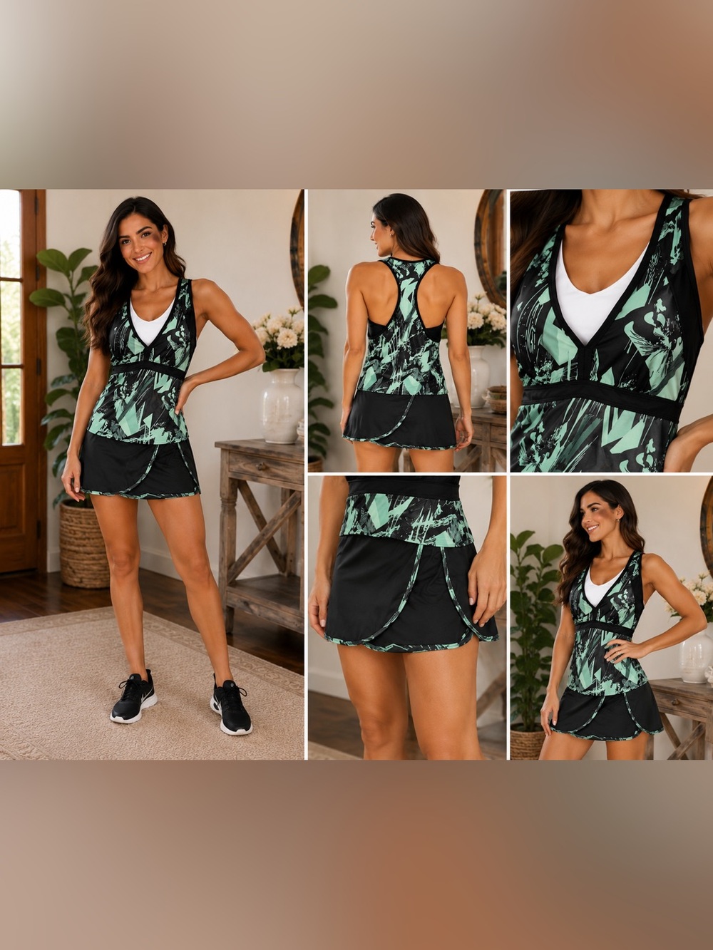 Excellent Condition Women’s Athletic Tank & Matching Skort Set